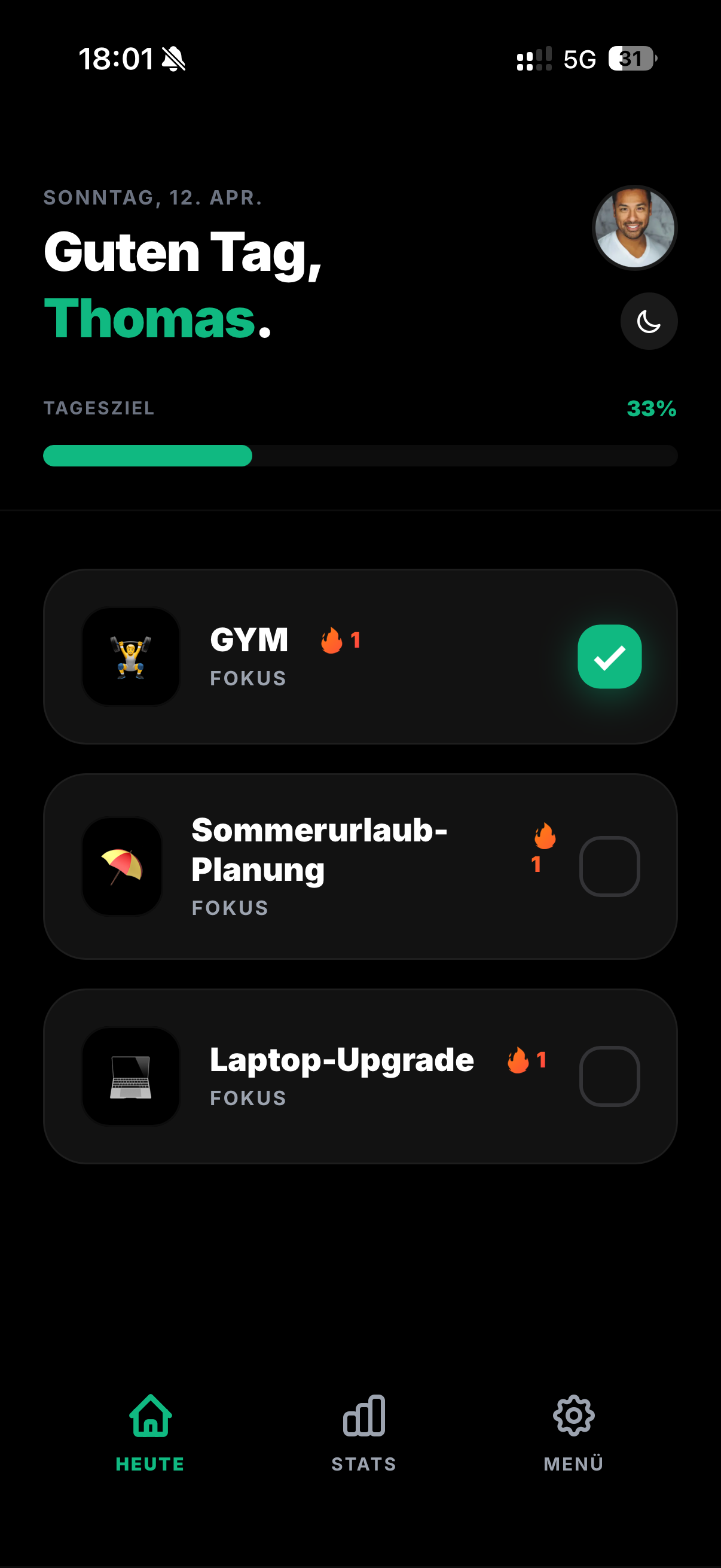 Flowstate Dashboard Dark Mode